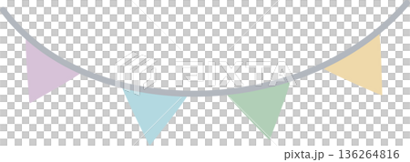 happy easter festival with bunting banner pennant element, pastel color, flat png illustration cartoon character happy easter festival with bunting banner pennant element, pastel color, flat png illustration cartoon character 136264816