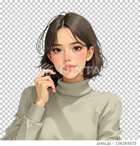 溫柔的女性角色、舉止和表情 溫柔的女性角色、舉止和表情 136265073