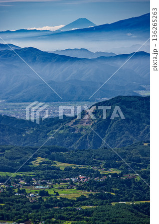 戸隠山から見る八ヶ岳連峰と富士山 戸隠山から見る八ヶ岳連峰と富士山 136265263