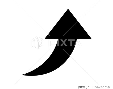 上昇矢印のアイコン 上昇矢印のアイコン 136265600