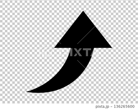 上昇矢印のアイコン 上昇矢印のアイコン 136265600