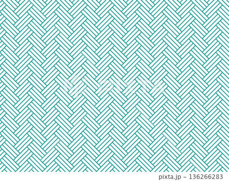 青緑色の檜垣文様の背景 136266283