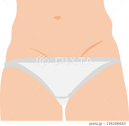 ダイエットに成功した女性のイラスト 136266683