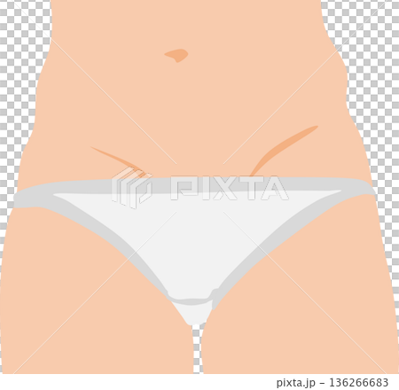 ダイエットに成功した女性のイラスト 136266683