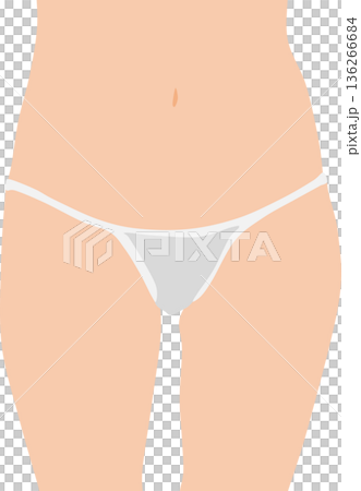 ダイエットに成功した女性のイラスト 136266684