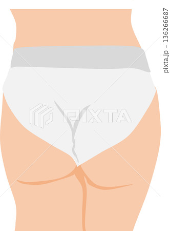 ダイエットに成功した女性のイラスト 136266687