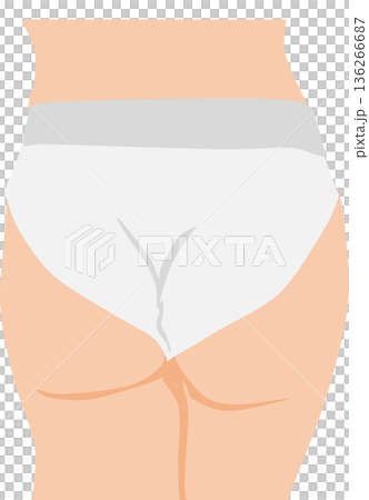 ダイエットに成功した女性のイラスト 136266687
