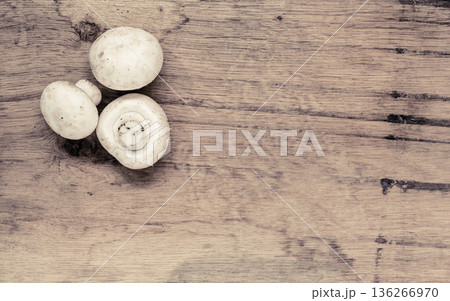 Food. Fresh white mushrooms champigonons Food. Fresh white mushrooms champigonons 136266970