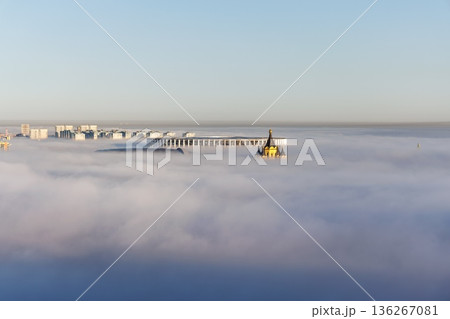 Fog Over River at Sunrise Nizhny Novgorod Fog Over River at Sunrise Nizhny Novgorod 136267081