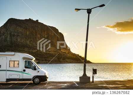 Camper car and Monemvasia island, Greece 136267082