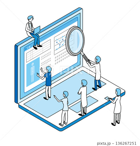 医療IT化のイメージイラスト 136267251
