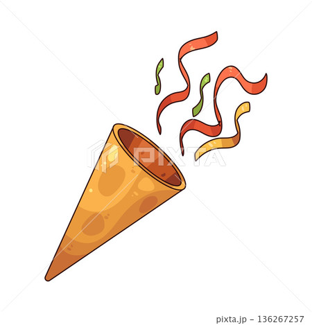 Illustration of Party Popper Illustration of Party Popper 136267257