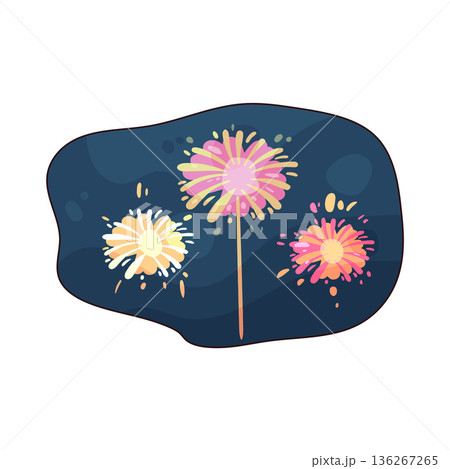 Illustration of Fireworks 136267265