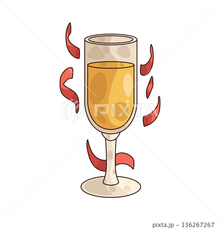 Illustration of Champagne Glass Illustration of Champagne Glass 136267267