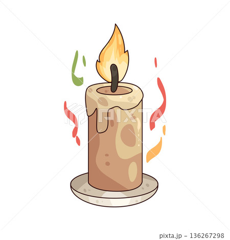 Illustration of candle Illustration of candle 136267298