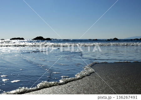 鏡張りの砂浜 鏡張りの砂浜 136267491