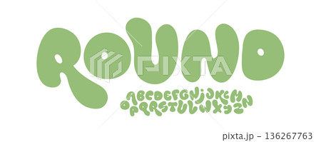 Bubble Font Logo Alphabet Bold Fluid Letter Set Modern Typography, Blob Curvy Typographic Design for Title Text, Kid Typo Poster Headline, Puff Type Symbol Logotype, Cartoon Fonts. Vector Typeface 136267763