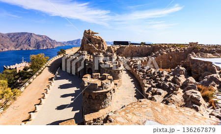 Castillitos Battery in Spain. Tourist site Castillitos Battery in Spain. Tourist site 136267879
