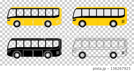 Set of bus icons without background. 136267925