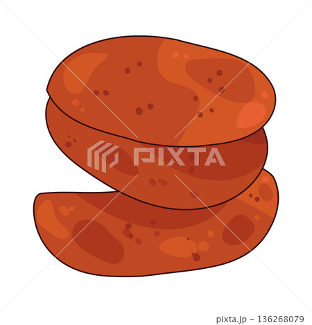Illustration of Pepperoni Illustration of Pepperoni 136268079