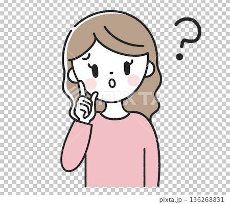 疑問を感じる女性 136268831