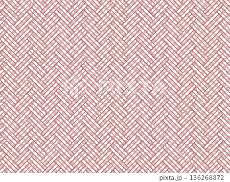 臙脂色の檜垣文様の背景 136268872