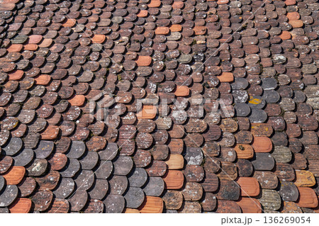 weathered slate roof weathered slate roof 136269054
