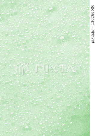The texture of detergent foam or shampoo or shaving gel. 136269086