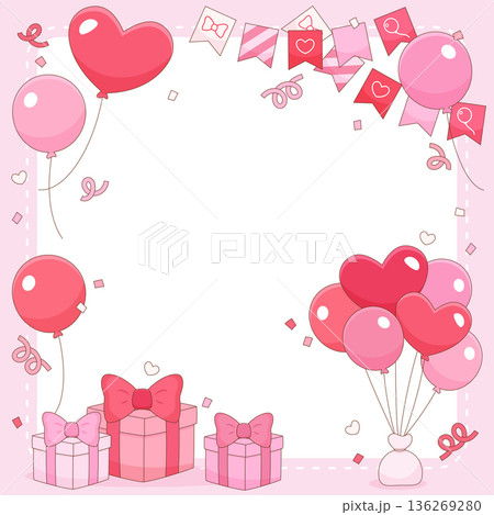 pink balloon celebration frame 1 pink balloon celebration frame 1 136269280