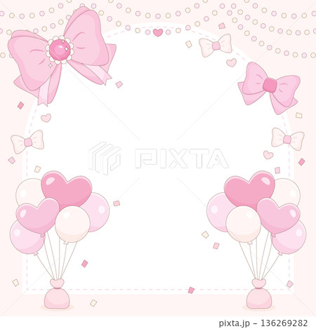 pink heart balloon celebrating frame 1 pink heart balloon celebrating frame 1 136269282