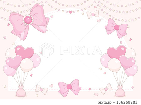 pink heart balloon celebrating frame 2 136269283