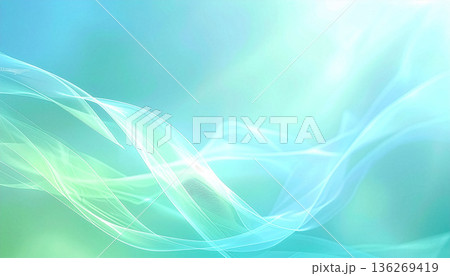 透明感のある青の抽象背景素材 136269419