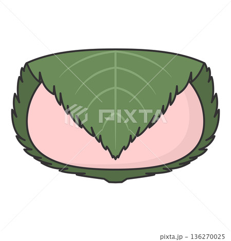 桜餅のイラスト 136270025