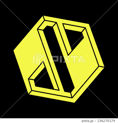 Optical illusion shapes. Escher style. Optical art objects. Impossible figures. Geometry. Optical illusion shapes. Escher style. Optical art objects. Impossible figures. Geometry. 136270174