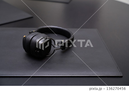 Over-Ear Headphones on Dark Surface 136270456