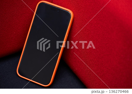 Smartphone on Textured Background - Clean and Minimal Smartphone on Textured Background - Clean and Minimal 136270466