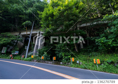 【小河内線】国道と並行する廃線跡の橋梁 【小河内線】国道と並行する廃線跡の橋梁 136270789