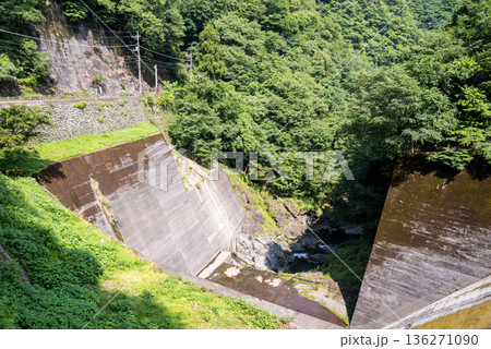 【小河内ダム】夏のダムと国道 136271090
