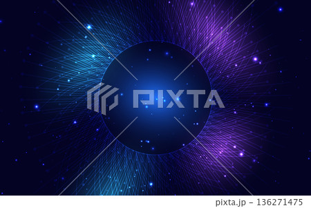 Abstract background with connecting blue and purple lines and sparkling. Abstract background with connecting blue and purple lines and sparkling. 136271475
