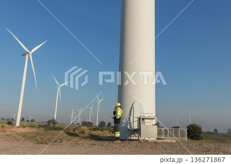 Survey Team Alternative energy for future.  136271867