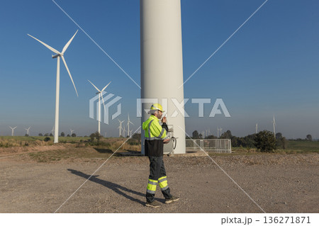 Survey Team Alternative energy for future.  136271871
