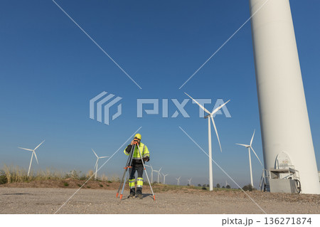 Survey Team Alternative energy for future.  136271874