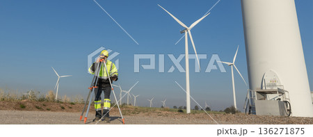 Survey Team Alternative energy for future.  136271875