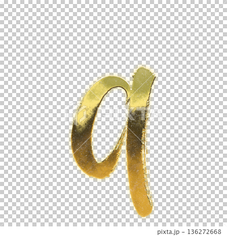 金色筆觸字母小寫字母“q”,帶透明通道 金色筆觸字母小寫字母“q”,帶透明通道 136272668
