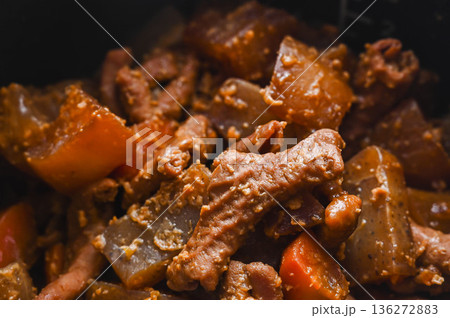 炊飯器で作ったもつ煮込み 136272883