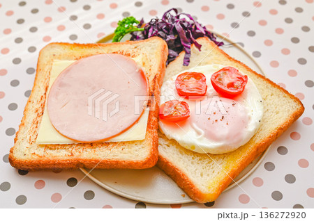 手作りオープンサンド 136272920