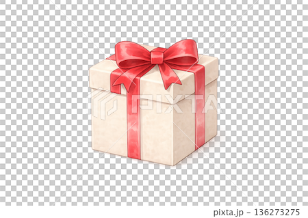赤いリボンのギフトボックス 赤いリボンのギフトボックス 136273275