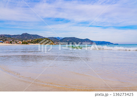 （静岡県）伊豆・白浜海岸、ビーチ、冬 136273425