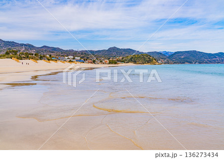 （静岡県）伊豆・白浜海岸、ビーチ、冬 136273434