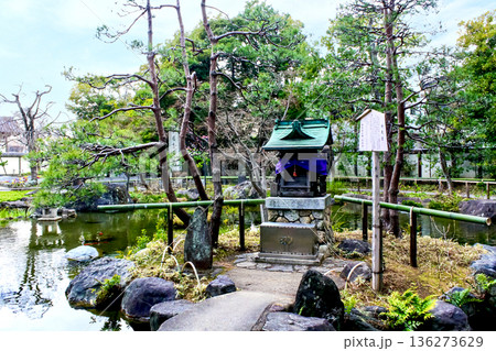 【東京】初春の西新井大師 弁天池と弁天堂 【東京】初春の西新井大師 弁天池と弁天堂 136273629